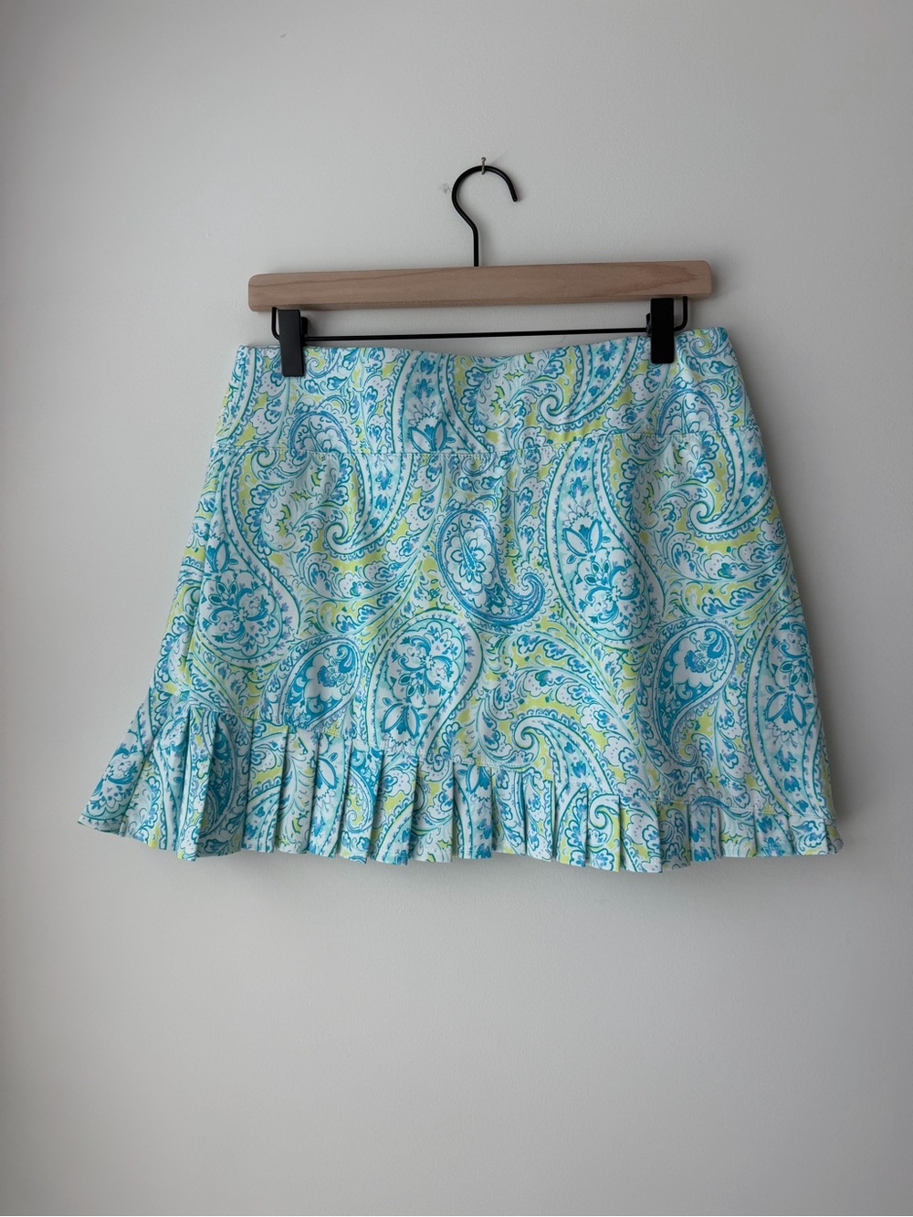 Sigrid Olsen Aqua & Lime Paisley Skort - Picture 2 of 5